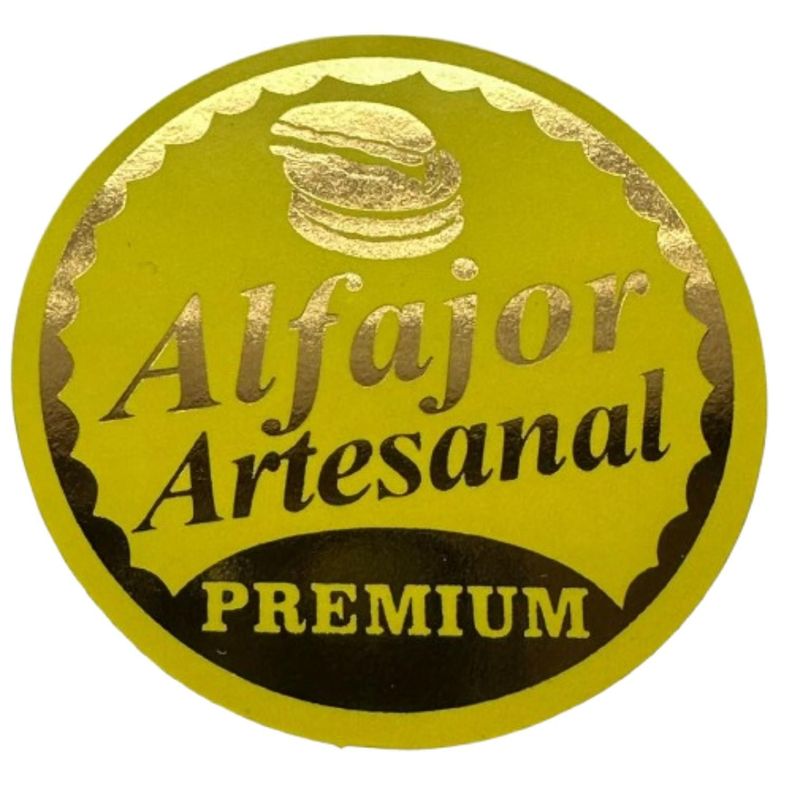 Sticker Alfajor Amarillo 100un 38mm