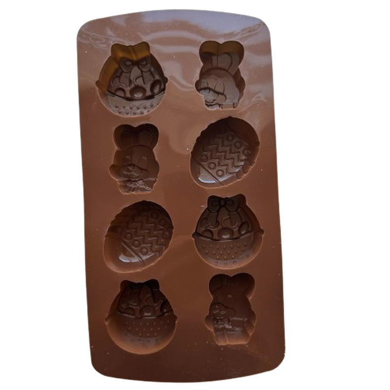 Molde Silicona Huevitos Conejos y Canastas 8 cav-1