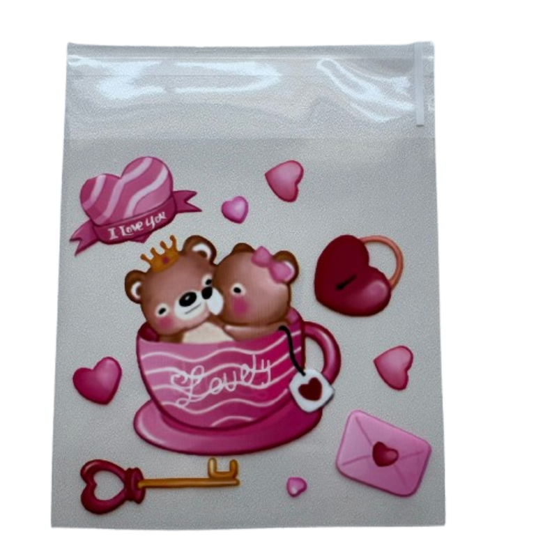 Bolsas San Valentin C 10x10+2cm autoadhesiva 100un-1
