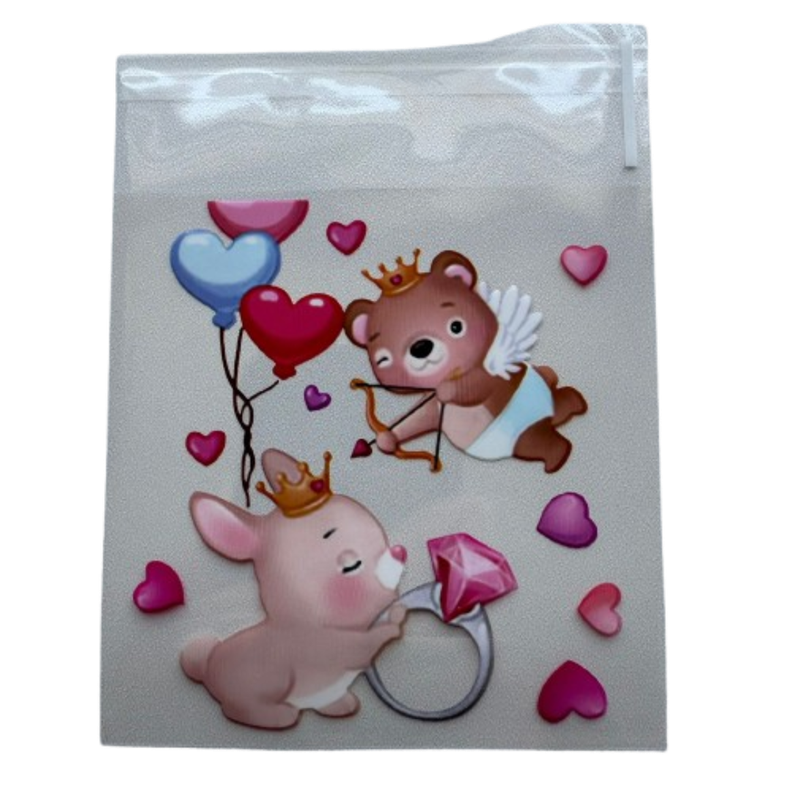 Bolsas San Valentin C 10x10+2cm autoadhesiva 100un-2