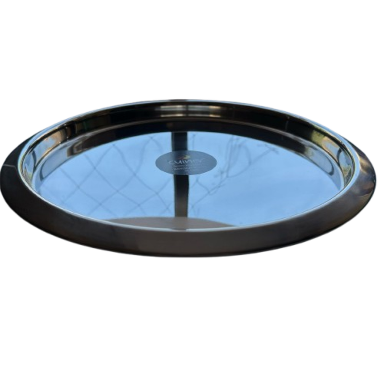 Bandeja Redonda Acero Inoxidable 35cm-1