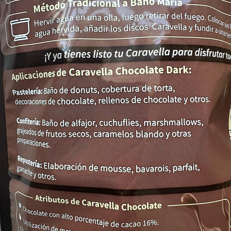 Gotas Chocolate Sucedaneo Bitter Caravella 1kg-2