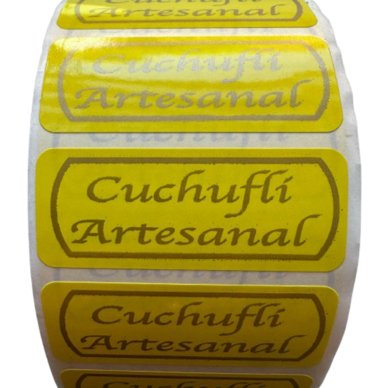 Sticker Cuchufli Amarillo 100un-1