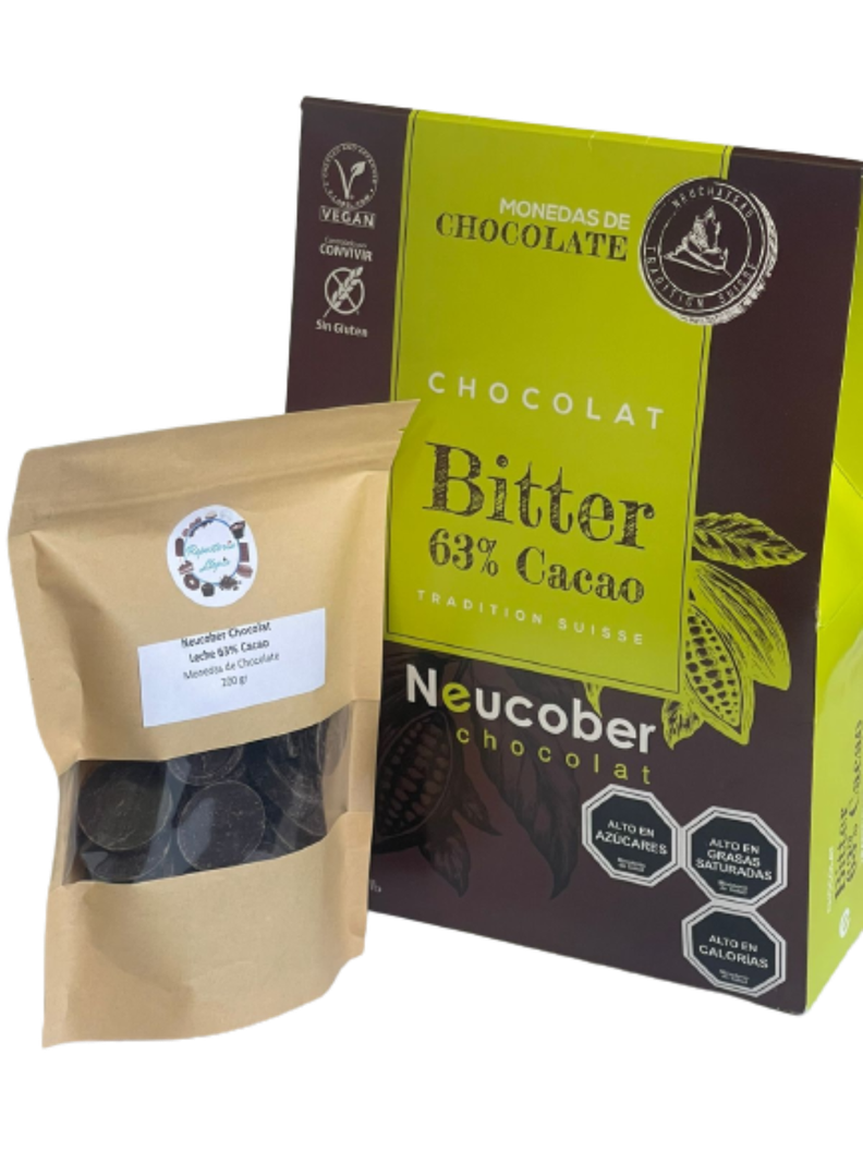 Neucober Monedas Chocolate Bitter 63% Cacao 200gr-0