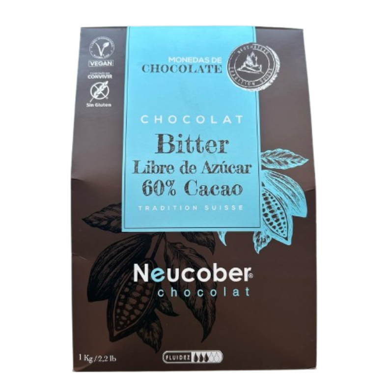 Monedas Chocolate Bitter 60% Cacao SA Neucober 1kg-0