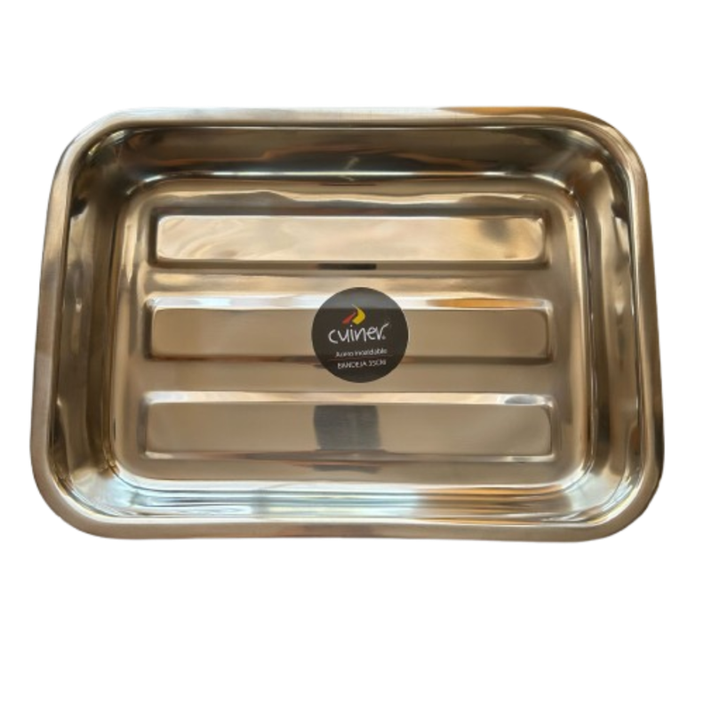Fuente Rectangular con Azas Acero Inoxidable 30cm-1