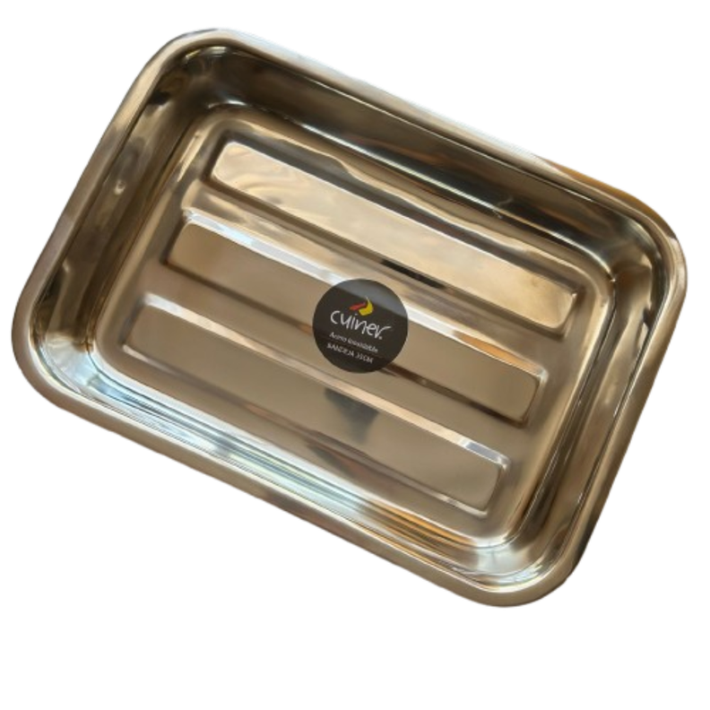 Fuente Rectangular con Azas Acero Inoxidable 30cm-2