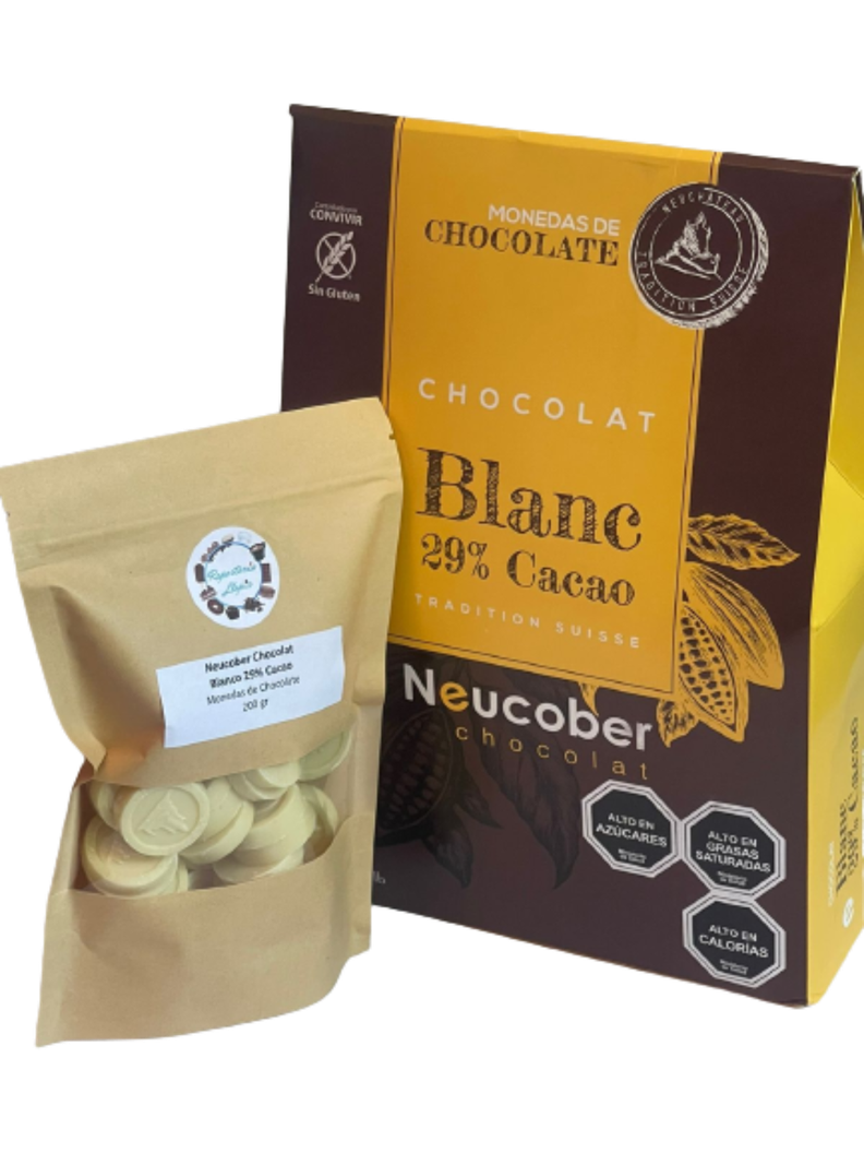 Neucober Monedas Chocolate Blanco 29% Cacao 200gr-0