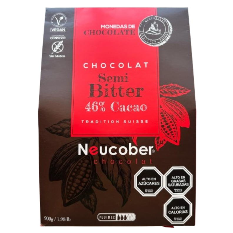 Monedas Chocolate Semibitter 46% Cacao Neucober-0