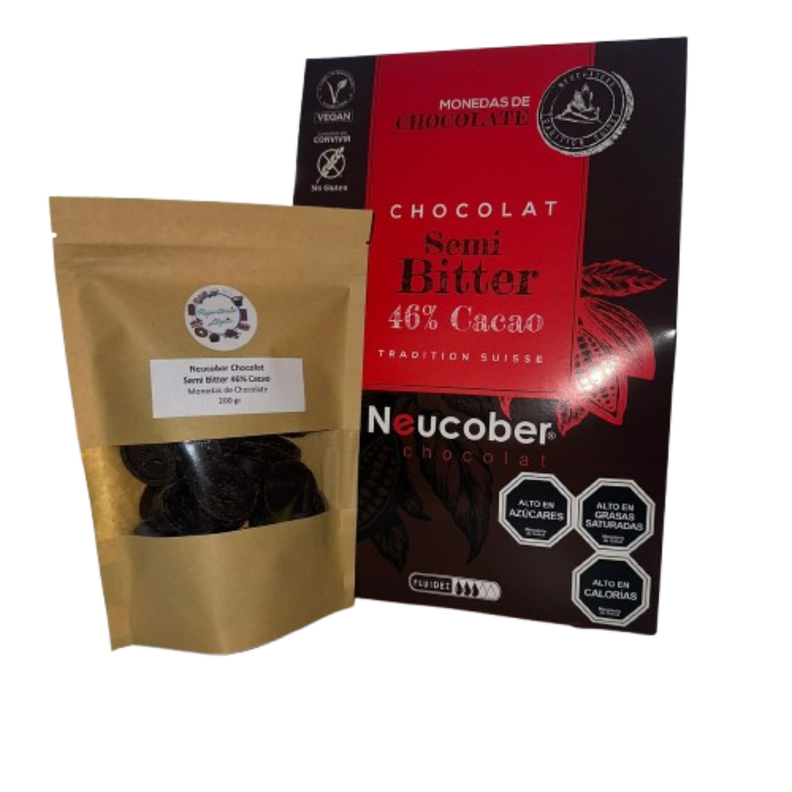 801 Monedas Semi Bitter 46% cacao 200gr-0