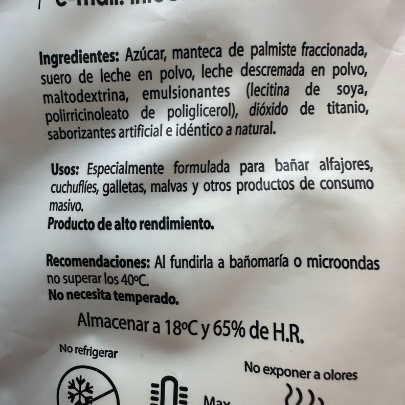 Gotas Chocolate Sucedaneo Blanco 410 Neucober 1kg-2