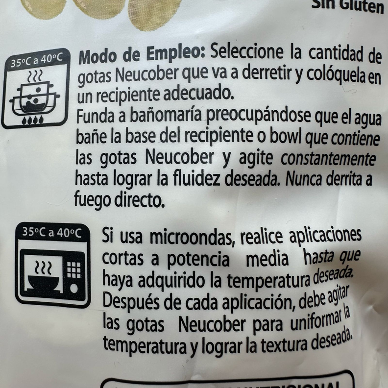 Gotas Chocolate Sucedaneo Blanco 410 Neucober 1kg-3
