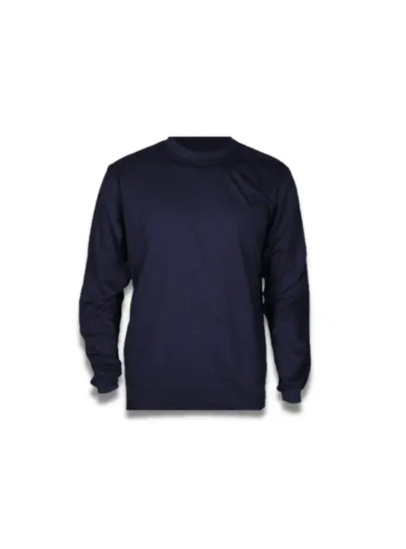 Polera Polo Algodón Manga Larga Azul-0
