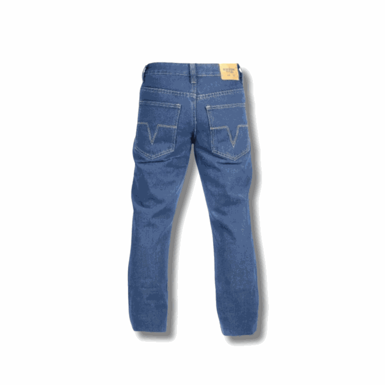 Jeans de Mezclilla Prelavado Azul-2