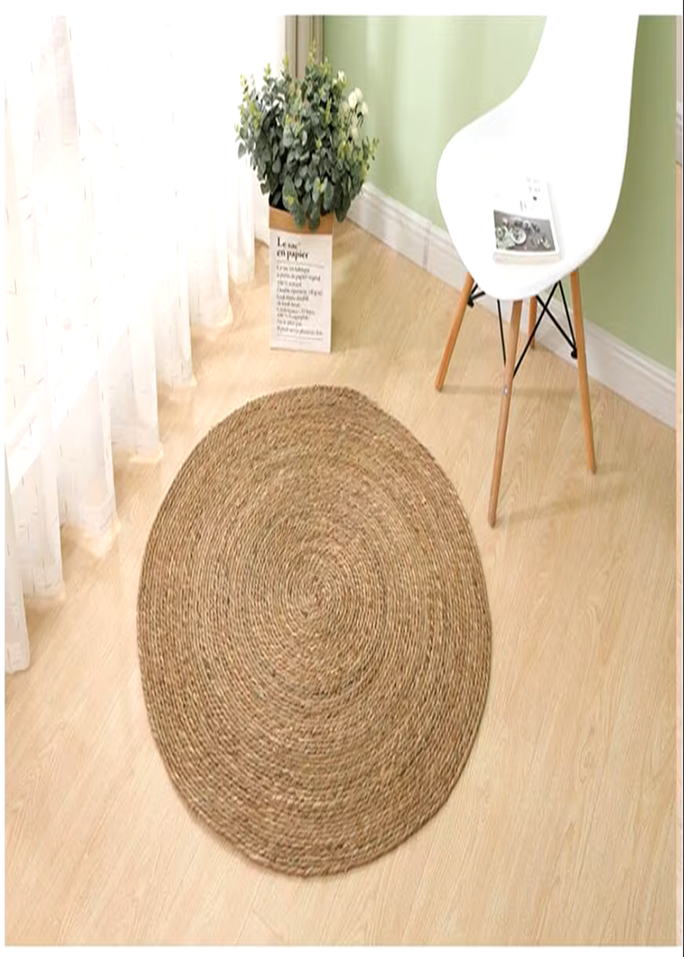 Alfombra Redonda Yute Crudo 60 CM Bengala Natural Casa Frida-0