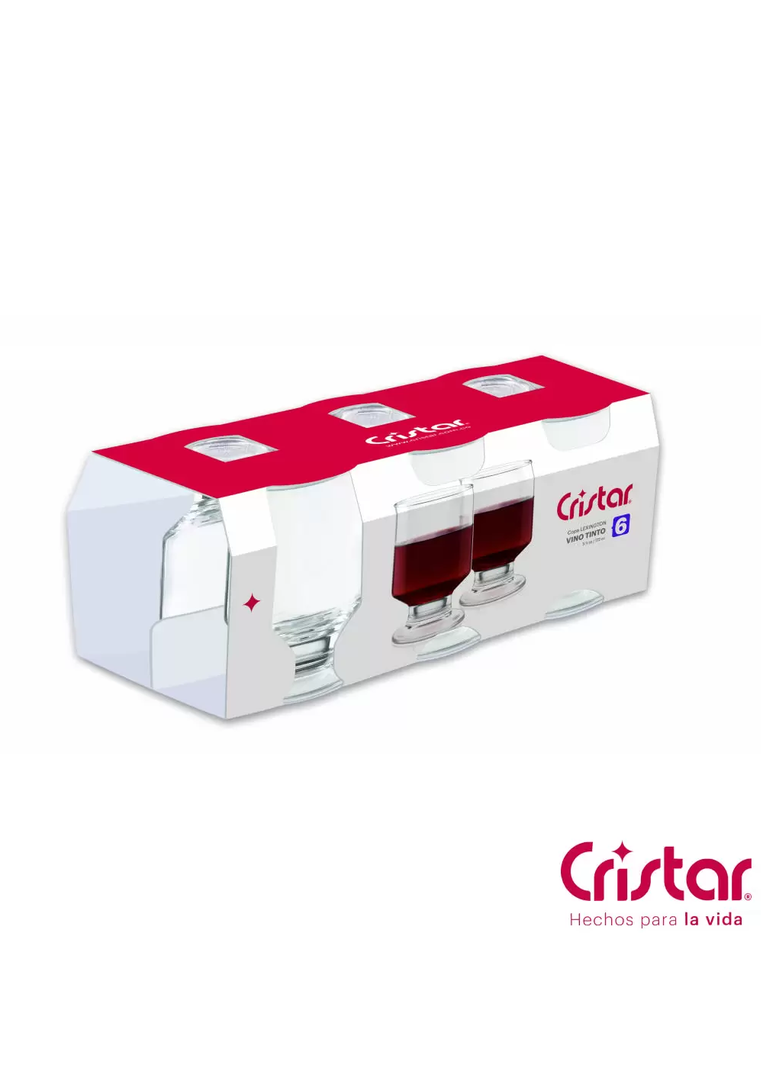 Set De 6 Copas De Vino Tinto 170ml Lexington Vidrio Transparente-2