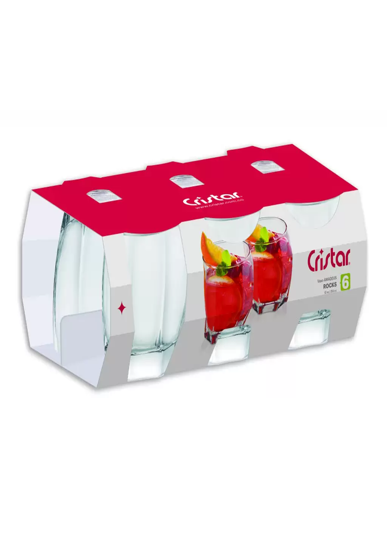 Set 6 Vasos de Vidrio Amadeus Rocks 353 ml Transparente-2