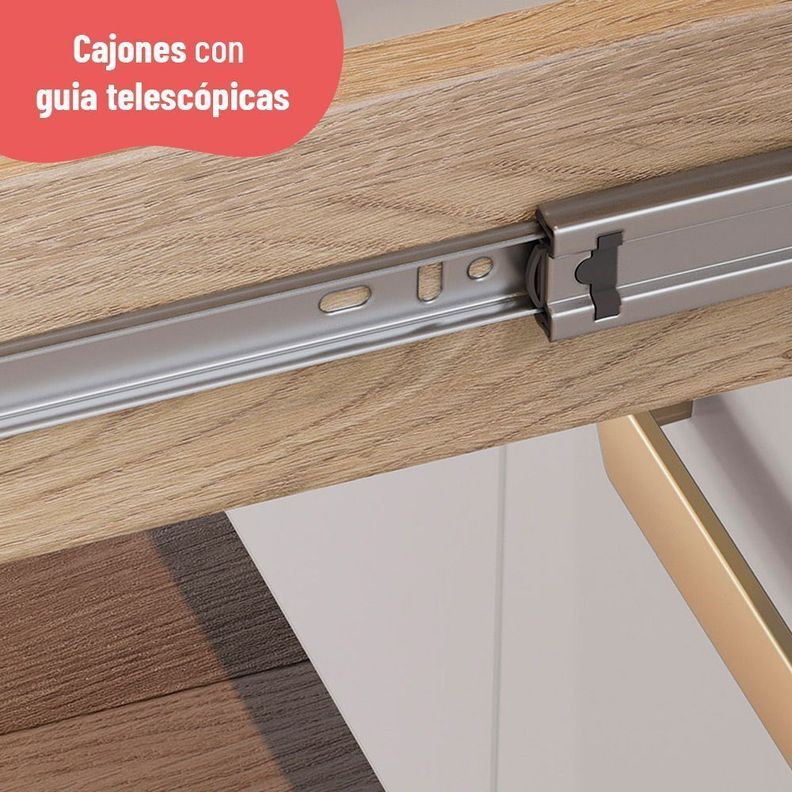 Estante de Cocina Avelá 4 Puertas Miel-Blanco-3
