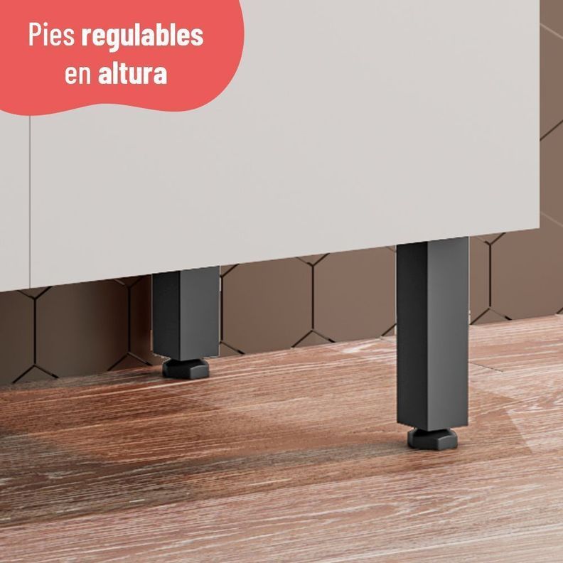 Estante de Cocina Avelá 4 Puertas Miel-Blanco-6