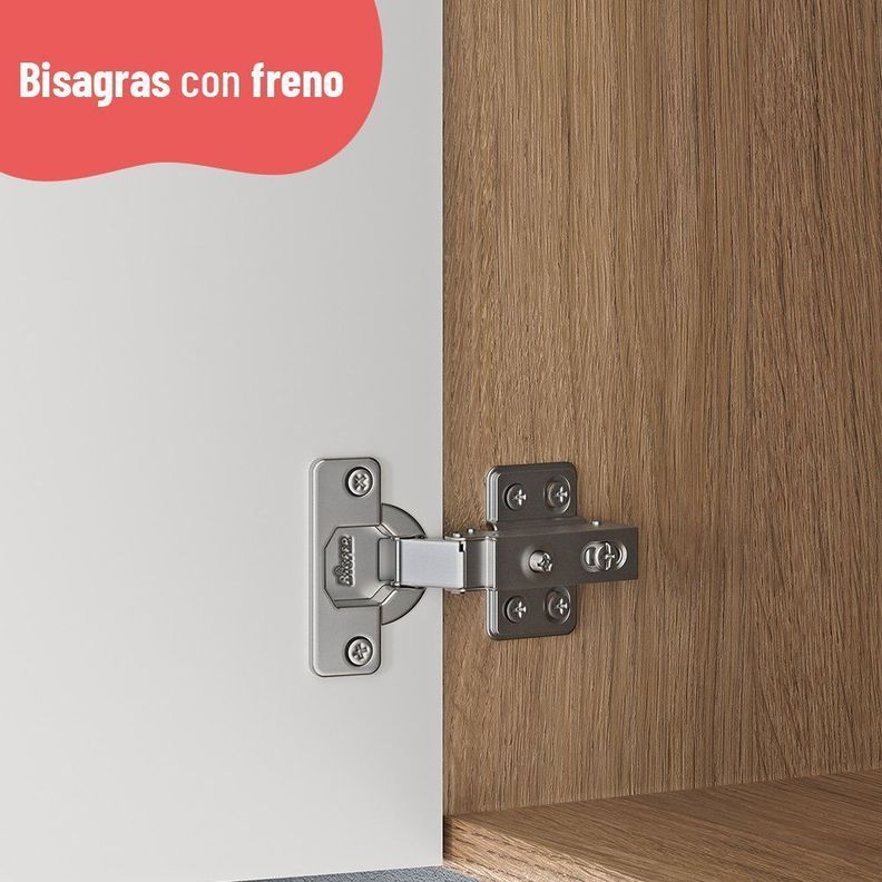 Estante de Cocina Avelá 4 Puertas Miel-Blanco-4