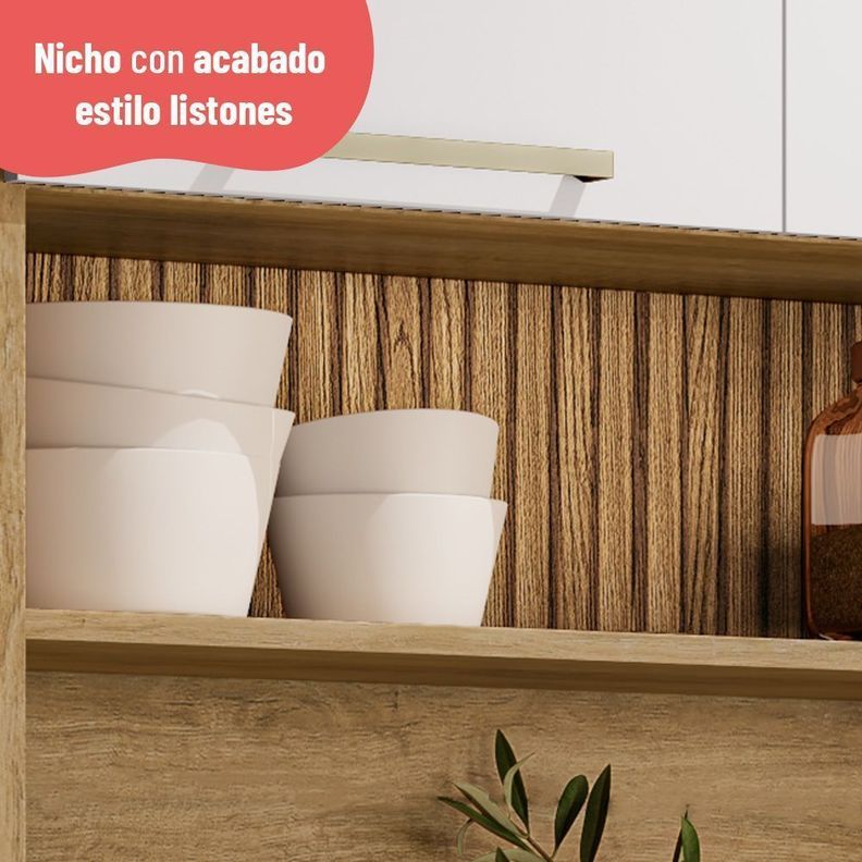 Estante de Cocina Avelá 4 Puertas Miel-Blanco-2
