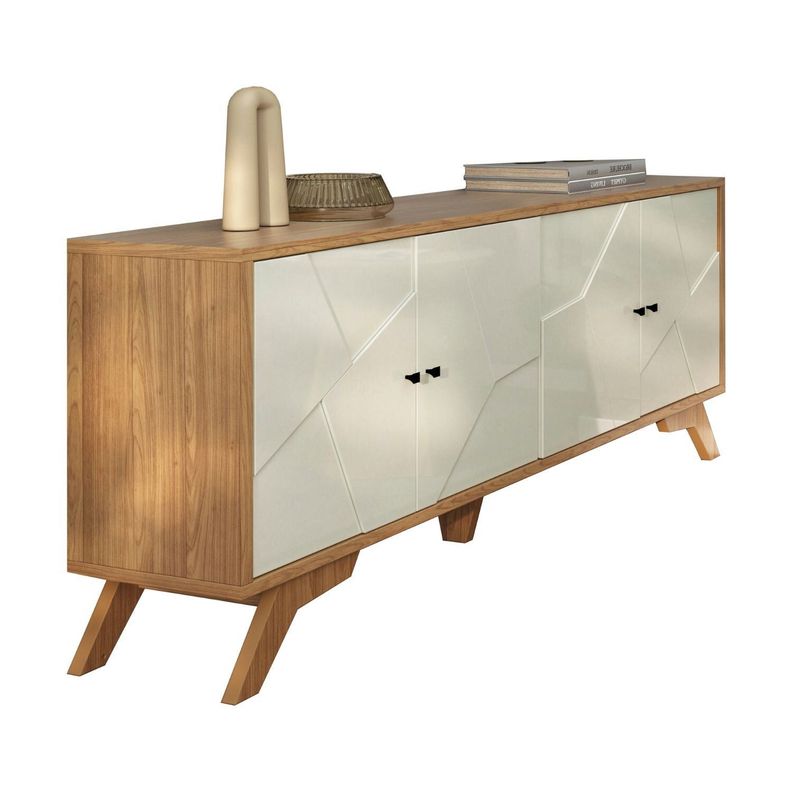 Rack Santos 4 Puertas Blanco-Roble - TV 75"-2