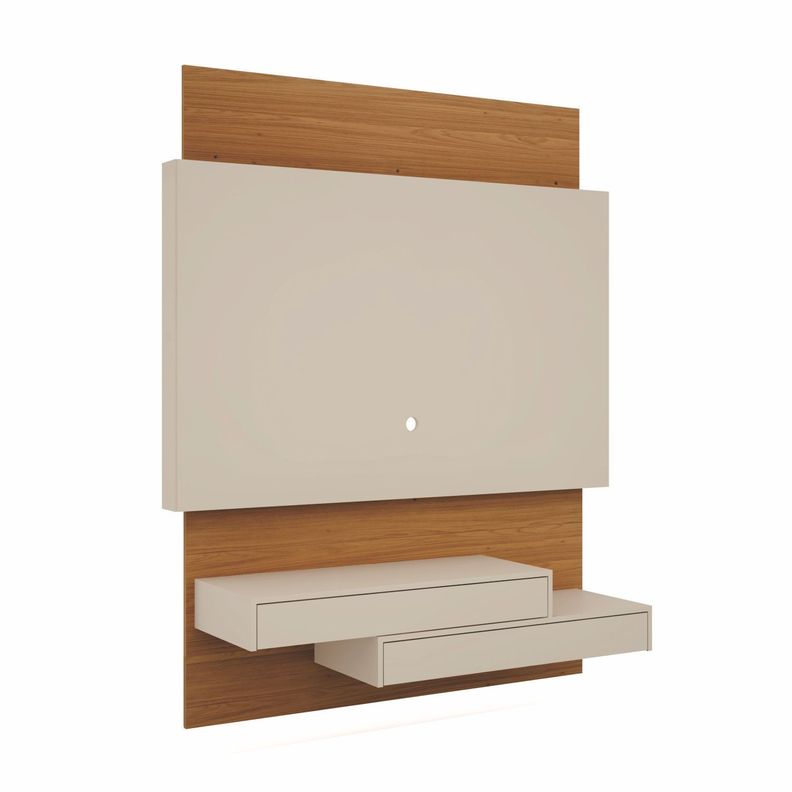 Panel duque 2 cajones blanco-canela