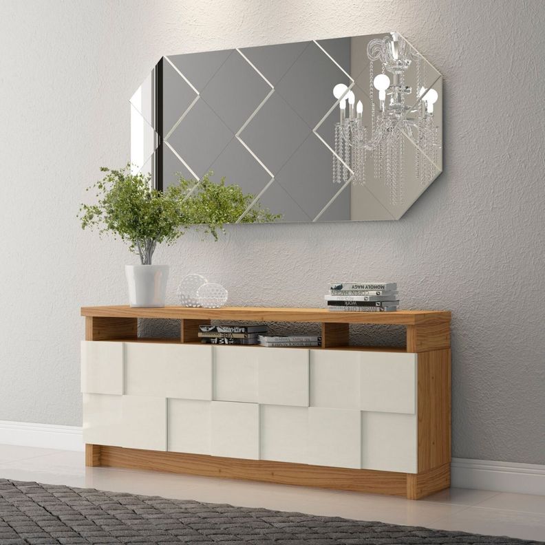 Arrimo dracena 2p 2c blanco - canela-3