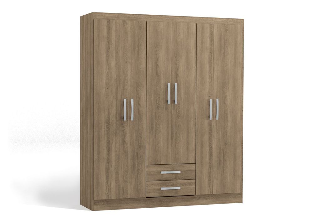 CLOSET FORMOSA 6 PUERTAS 2 CAJONES - NOGAL