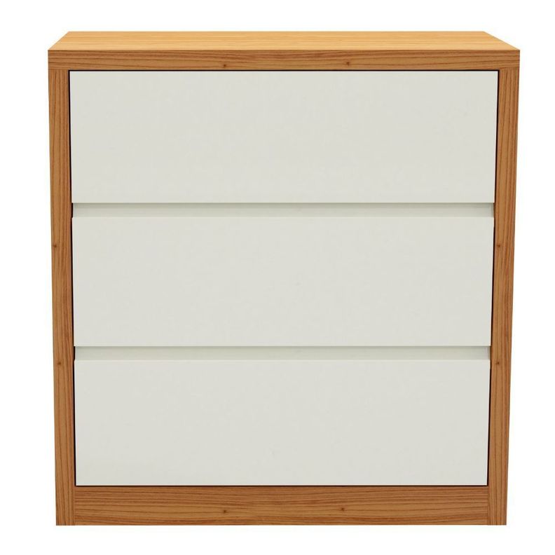 Comoda Pernambuco 3 Cajones Canela-Blanco