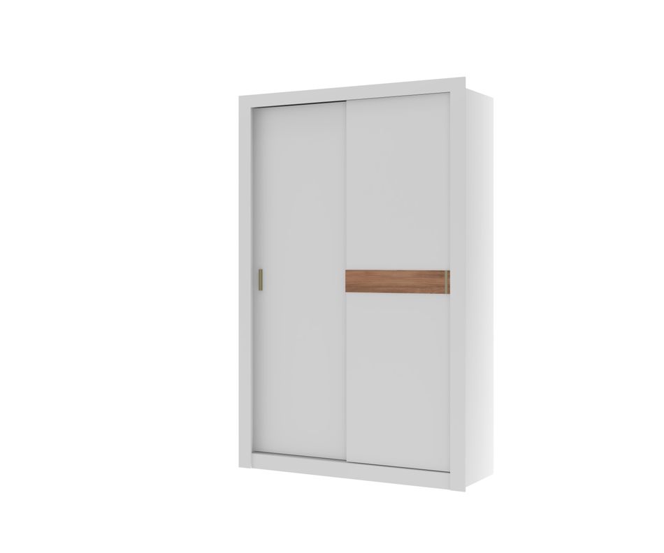 CLOSET VIVACCE 2P + 2C BLANCO-CANELA Blanco/Gris