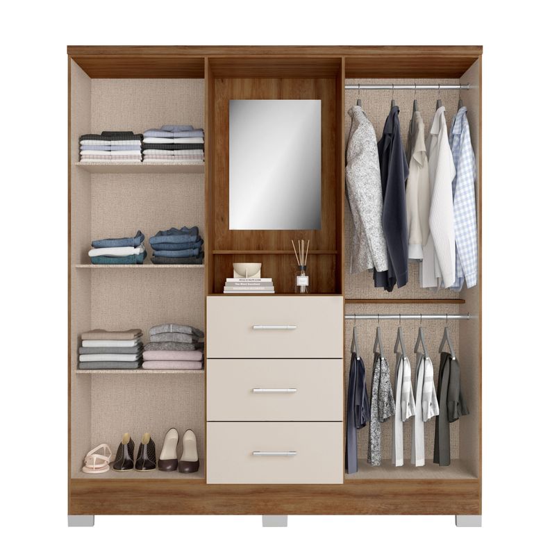 Closet 4 Puertas con Espejo Olivia-2