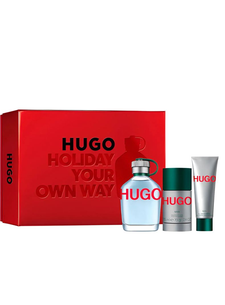 HUGO MAN ESTUCHE HOLIDAY YOUR OWN WAY EDT 125ML+72GM DEO STICK+50ML S.GEL-0