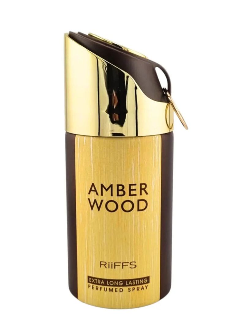RIIFFS LUXURY AMBER WOOD PERFUMED BODY SPRAY 250ML-0