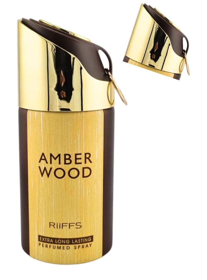 RIIFFS LUXURY AMBER WOOD PERFUMED BODY SPRAY 250ML-1