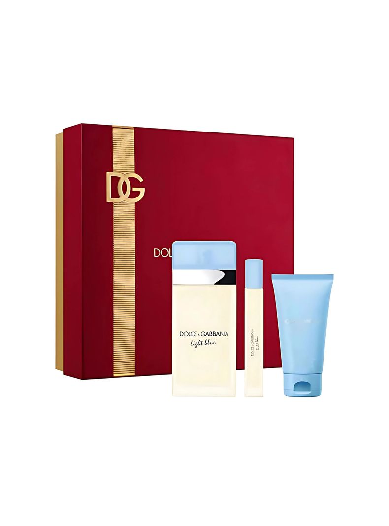 DOLCE & GABBANA LIGHT BLUE ESTUCHE EDT 100ML+10ML+CREMA 50ML-0
