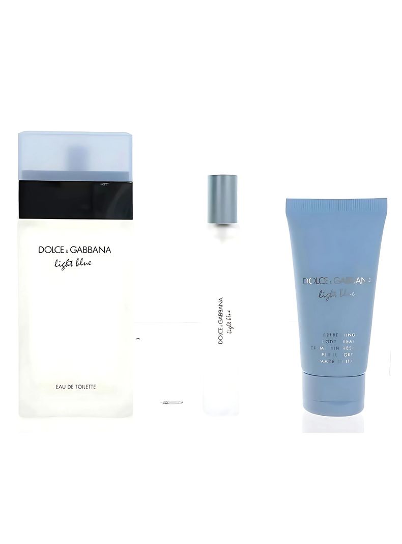 DOLCE & GABBANA LIGHT BLUE ESTUCHE EDT 100ML+10ML+CREMA 50ML-1