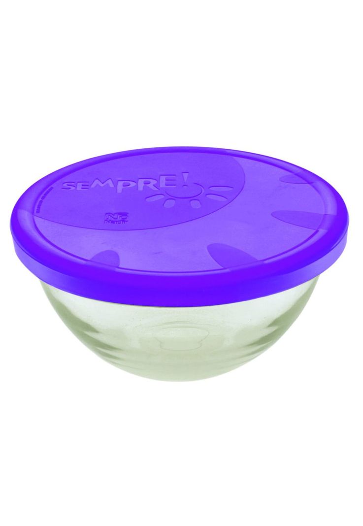 BOWL VIDRIO CON TAPA 500 ML Transparente
