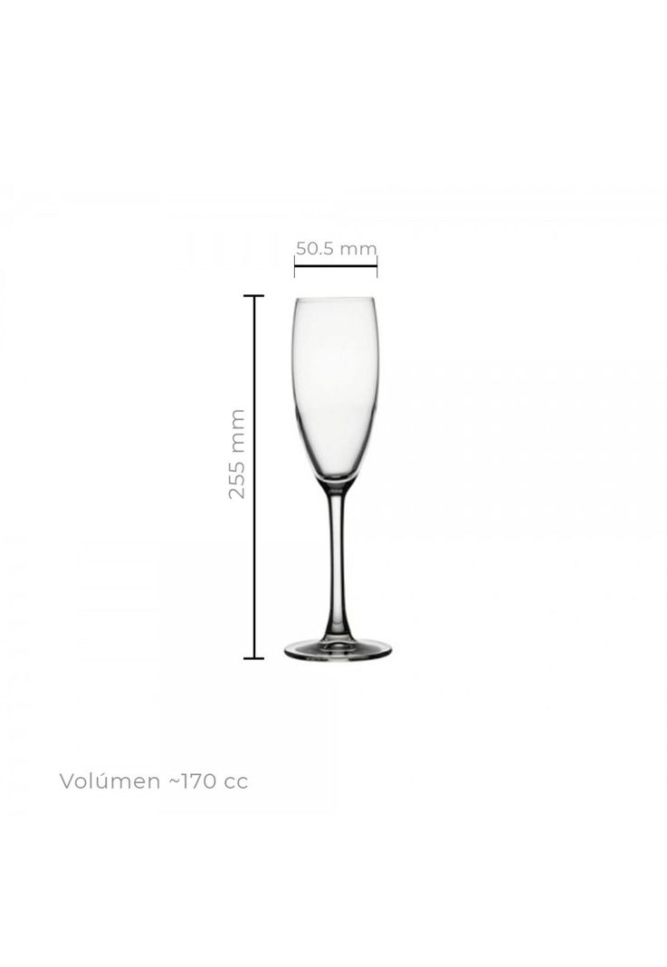 SET 6 COPA CHAMPAGNE CRISTAL 185 CC. LINEA RESERVA-1