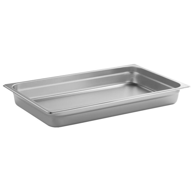 CONTENEDOR GASTRONOMICO ACERO INOXIDABLE GN 2/1X6.5 CM Plateado