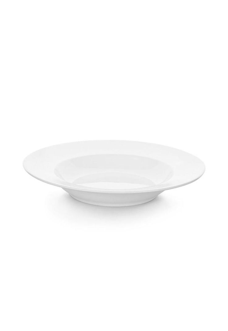 Set De 12 Plato Hondo Borde Grueso Porcelana 23 Cm. Línea To-0