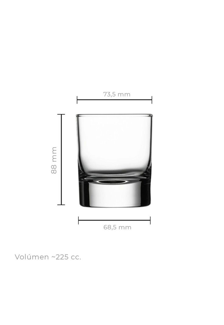 SET 12 VASOS WHISKY 220 C.C. LINEA SIDE-3