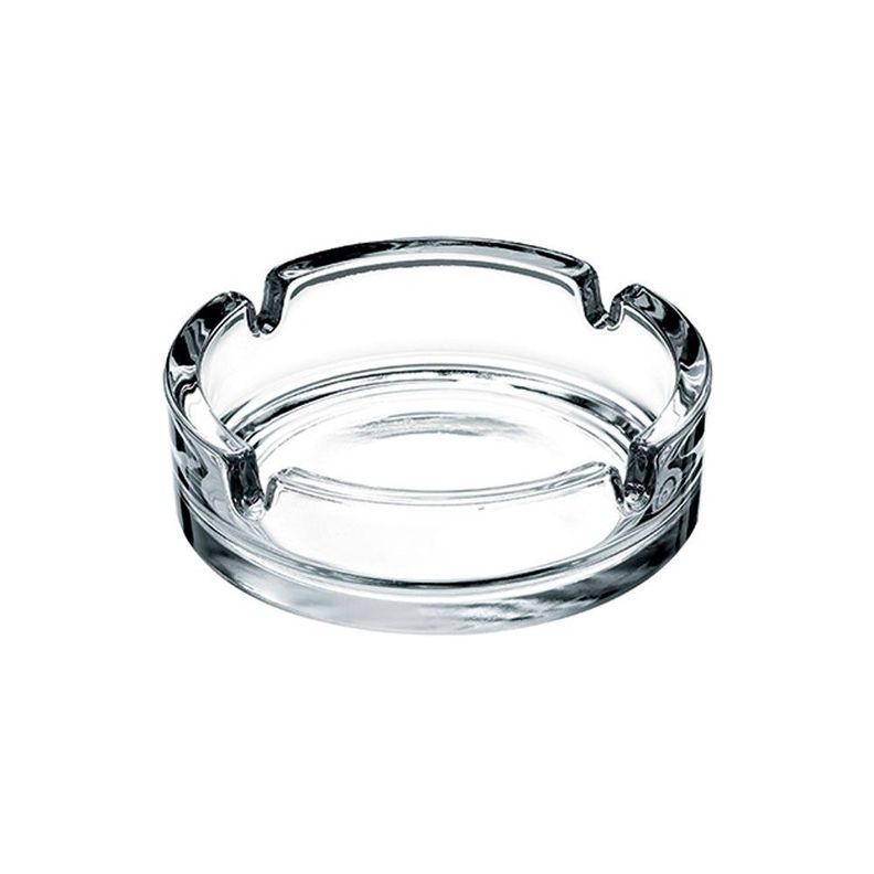 SET DE 2 CENICERO REDONDO BISTRO VIDRIO 11 CM Plateado