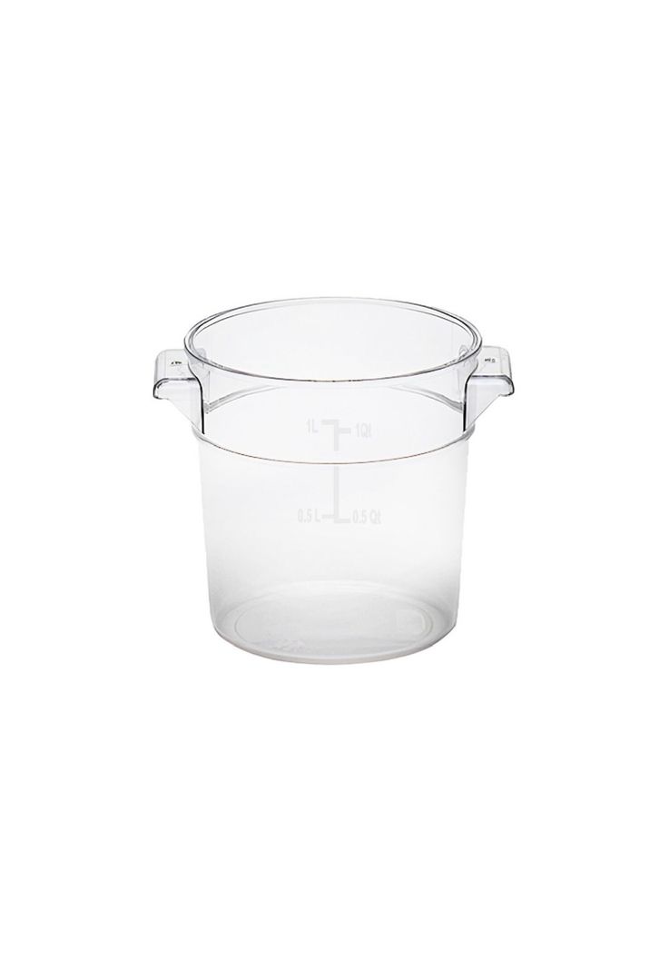 CONTENEDOR POLICARBONATO REDONDO 0,95 LT Transparente