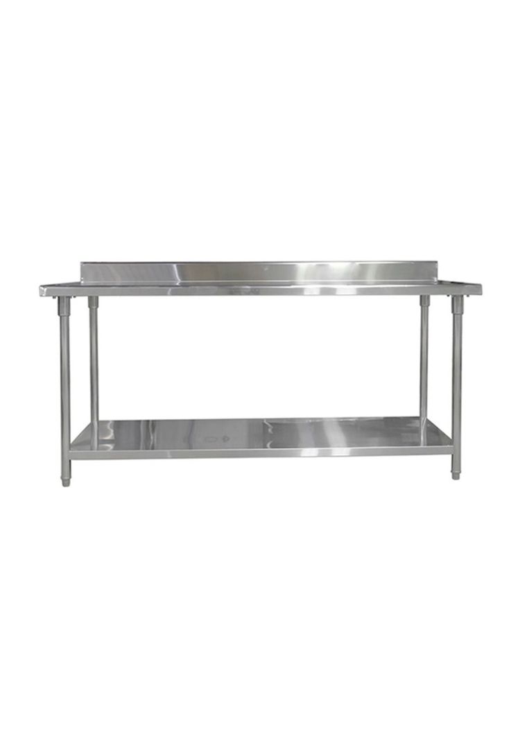 MESÓN CON RESPALDO ACERO INOX 200 X 70 X 85-0