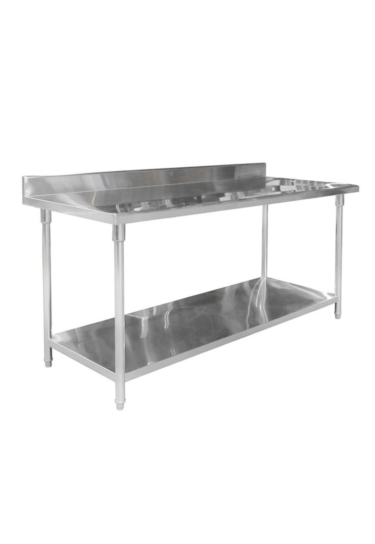 MESÓN CON RESPALDO ACERO INOX 200 X 70 X 85-1