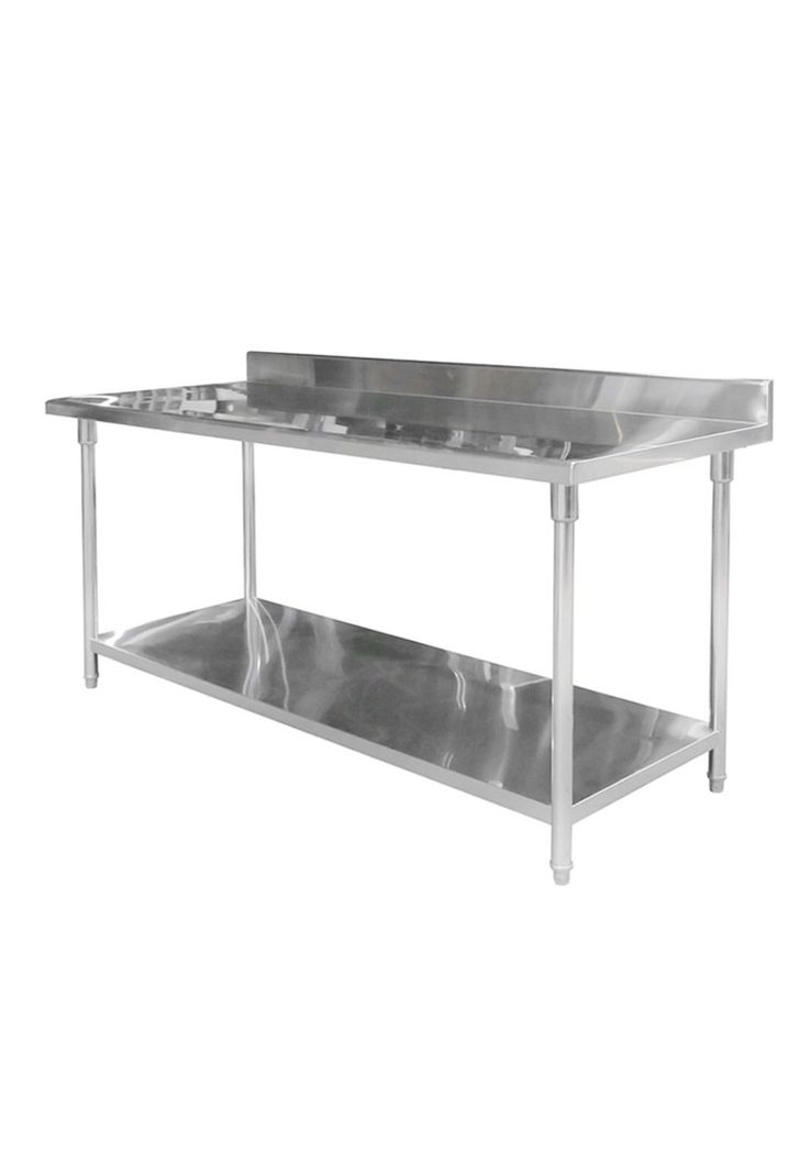 MESÓN CON RESPALDO ACERO INOX 200 X 70 X 85-2