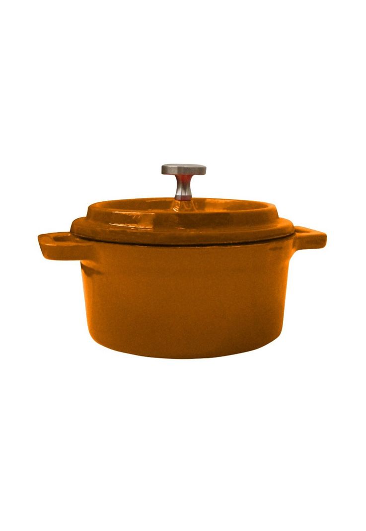 MINI OLLA HIERRO FUNDIDO NARANJA13x5cm-0