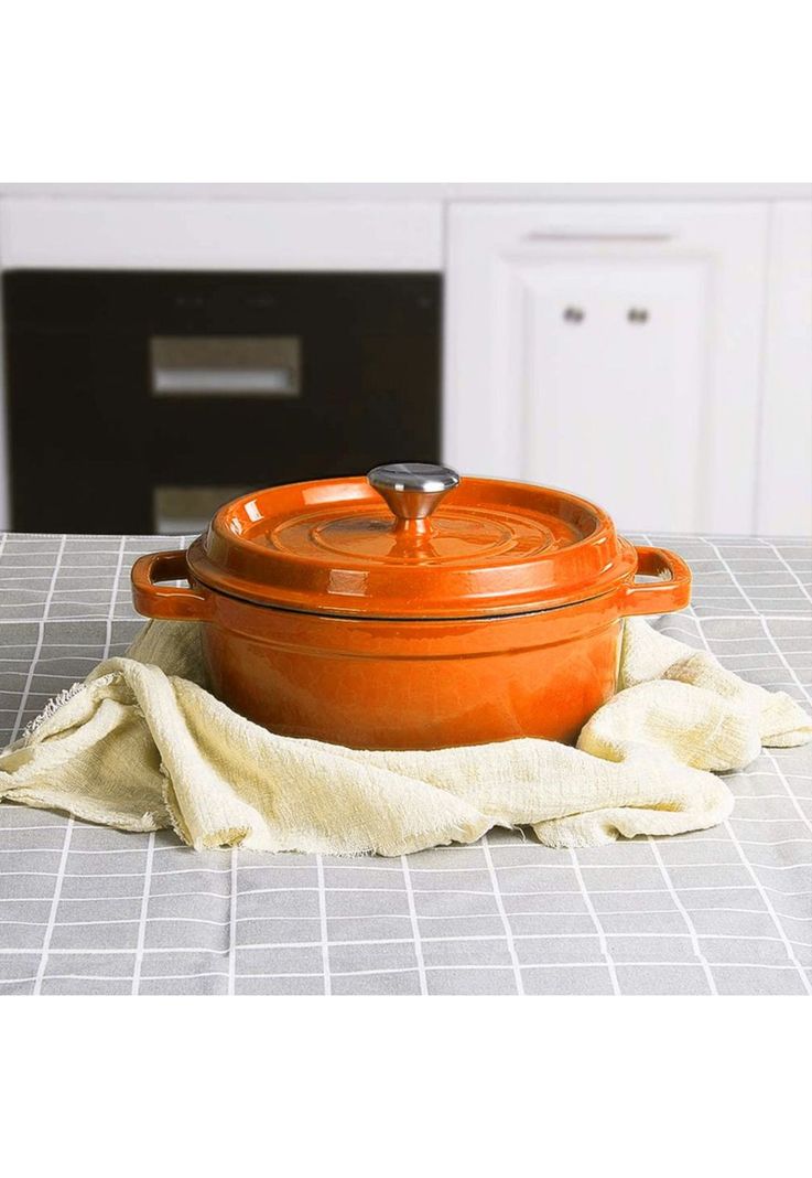 MINI OLLA HIERRO FUNDIDO NARANJA13x5cm-1