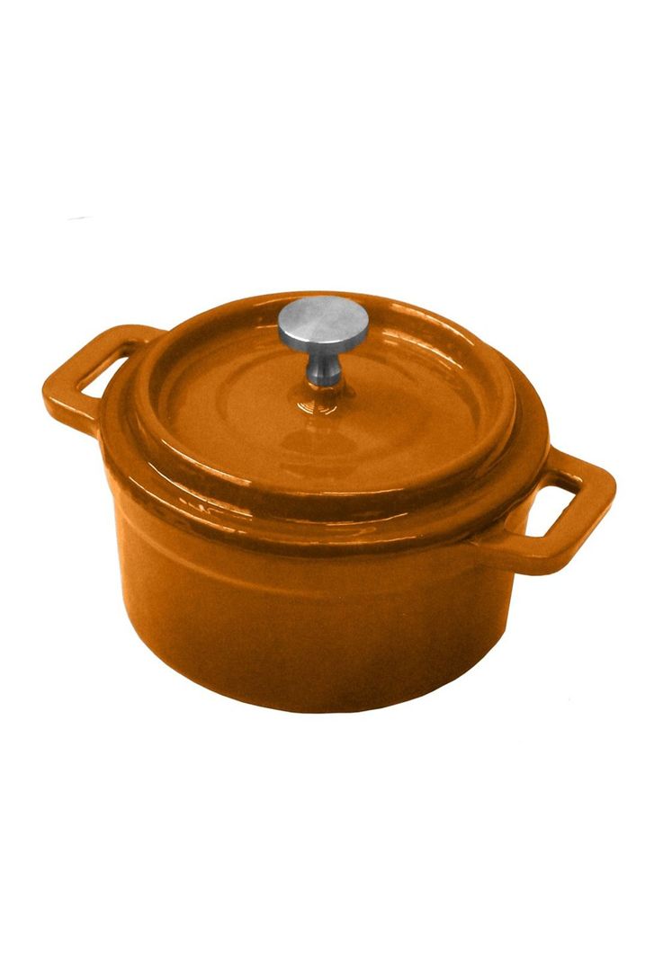 MINI OLLA HIERRO FUNDIDO NARANJA13x5cm-3